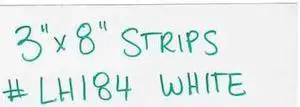 PARTNERS BRAND LH184 Warehouse Labels, Magnetic Strips, 3" x 8", White, PK25
