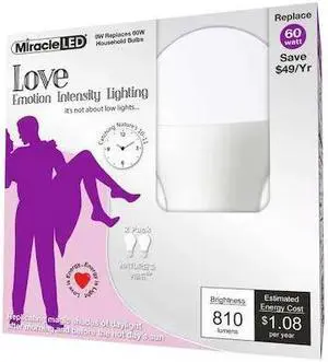 MIRACLE LED 602213 Nature's Vibe Love Emotion Intensity Daylight LED Light