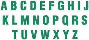 MAGNA VISUAL DCA-156 Die Cut Letter Magnets,Green,1-1/2,PK108