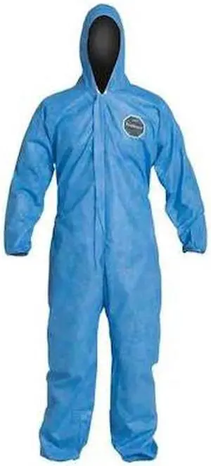 DUPONT PB127SBUXL002500 Disposable Coverall, Hooded, XL, SMS, Zipper, Elastic