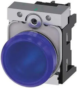SIEMENS 3SU1153-6AA50-1AA0 Pilot Light Complete,Round Shape,Blue