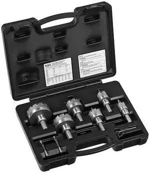 KLEIN TOOLS 31873 Hole Cutter Kit, Master Electrician Hole Cutter, 8-Piece