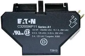 EATON C320SNP11 Cutler-Hammer Aux Contact Block,1NO/1NC,10A
