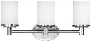 MAXIM LIGHTING 9053SWSN Cylinder 3-Light 20.5" Wide Satin Nickel Vanity Light MAXIM LIGHTING 9053SWSN Cylinder 3-Light 20.5" Wide Satin Nickel Vanity Light