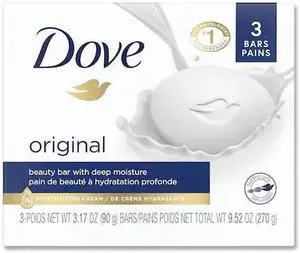 Dove 04090CT Bar Soap, Light Scent, 3.17 oz, 12/Carton
