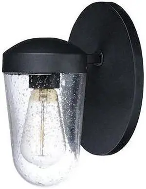 MAXIM 30011CDBK Lido 1-Light " Wide Black Outdoor Wall Sconce