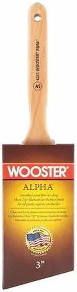 WOOSTER 4231-3 3" Angle Sash Paint Brush, Micro Tip Bristle, Wood Handle