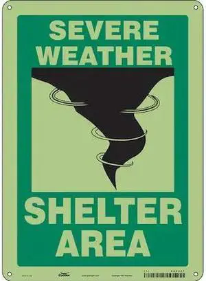 CONDOR 480J27 Safety Sign, 14 in Height, 10 in Width, Polyethylene, Vertical