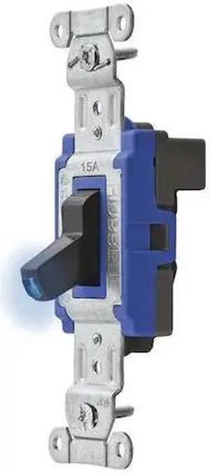 HUBBELL WIRING DEVICE-KELLEMS SNAP1201ILBK Illuminated Wall