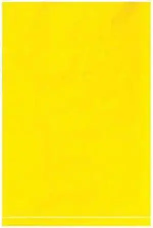 PARTNERS BRAND PB440Y Flat Poly Bags, 6" x 9", 2 mil, Yellow, 1000 PK