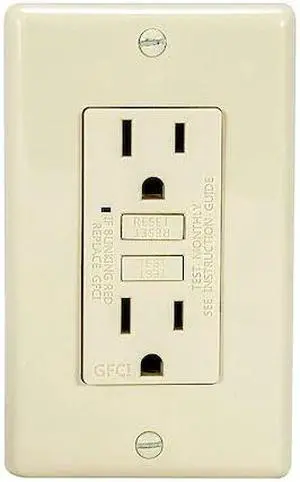 ZORO SELECT 62168 GFCI Receptacle,General Purpose,2-Poles