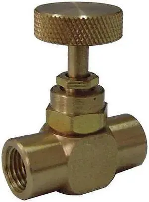 ZORO SELECT 5TUL2 Needle Valve,1/4 In NPT,600 psi,Brass