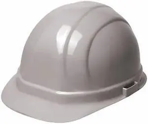 ERB SAFETY WEL19957GY Hard Hat, Omega II, Polyethylene, 6 Point Ratchet, Type