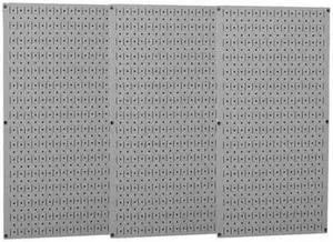 Wall Control Pgbrd Panel,3/4 x32 x48 in, Crcl; Slttd  35-P-3248GY