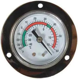 ZORO SELECT 1EPE3 Analog Panel Mt Thermometer,-40 to 60F