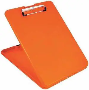 Saunders SlimMate Storage Clipboard 1/2" Clip Cap 8 1/2 x 11 Sheets Hi-Vis Orange 00579