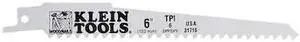 KLEIN TOOLS 31716 6 TPI Bi-metal Reciprocating Saw Blade, 5 PK
