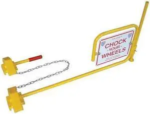 ZORO SELECT 22XW92 Rail Car Wheel Chocks and Flag