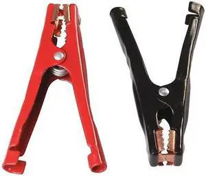 WESTWARD 23PC38 Med Duty Booster Cable Clamp,400A,Rd/Blk