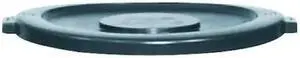 RUBBERMAID FG264560GRAY Brute Trash Can Top,Flat,Snap-On Closure,Gray