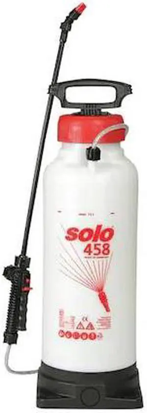 SOLO 458-V 3 gal Handheld Sprayer, Poly, 48 in L Hose, 28 in L Wand, Cone/ Fan/