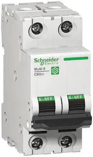 SCHNEIDER ELECTRIC M9F23220 Miniature Circuit Breaker, C60SP Series, 20A, 2