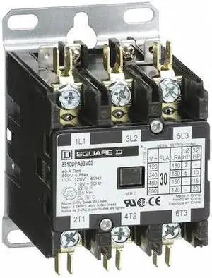 SQUARE D 8910DPA33V02 Definite Purpose Magnetic Contactor, 3 Poles, 30 A Full