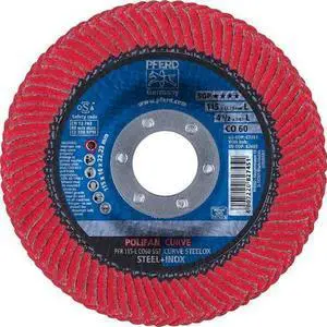 PFERD 67381 4-1/2" x 7/8" A.H. POLIFAN® Flap Disc - CO SGP CURVE STEELOX,