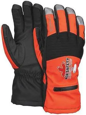MCR SAFETY 980M Mechanics Gloves, High-Visibility Orange, Single Layer