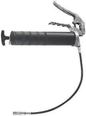 LINCOLN INDUSTRIAL G113 Grease Gun, Pistol Grip Handle, Flex Hose, 56 Strokes