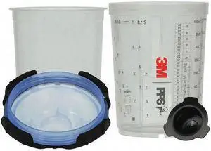 3M 7100134646 Spray Cup System Kit,13.5 fl oz Capacity
