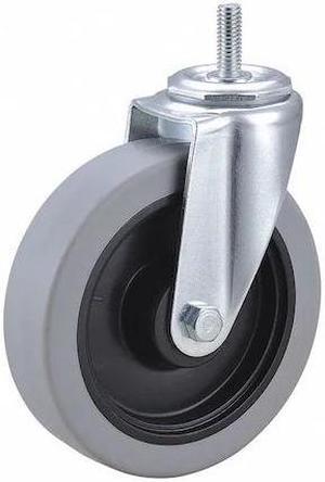 ZORO SELECT 32J871 Swivel Stem Caster, Polyurthn, 5 in, 300 lb, Core Color: