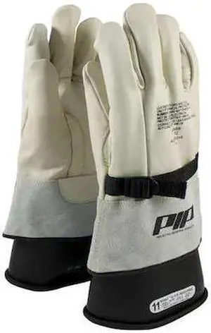 PIP 148-4000/7 Top Grain Cowhide Protector, Gauntlet Cuff, Straight Thumb, 7, 1