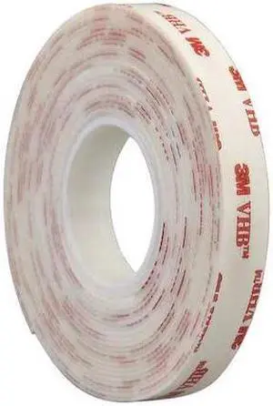 3M 4950 Double-Sided Foam Tape, 1/2 in W, 5 yd L, 1/32 in, Acrylic Foam,