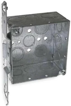 RACO 235 Electrical Box, 30.3 cu in, Square Box Type, 2 Gangs, Galvanized RACO 235 Electrical Box, 30.3 cu in, Square Box Type, 2 Gangs, Galvanized