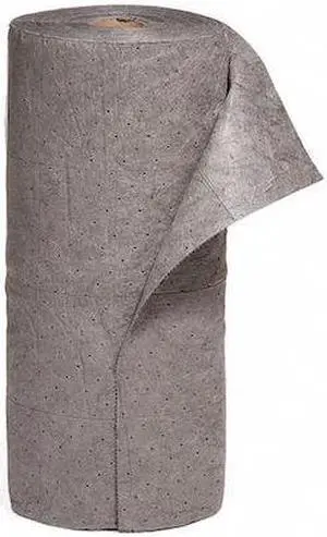 SPILLTECH GR-M Sorbent Roll, 40 gal, 30 in x 150 ft, Universal, Gray,