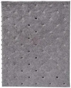 BRADY SRP100 Sorbent Pad, 5 gal, 7 1/2 in x 10 in, Universal, Gray, 100 PK