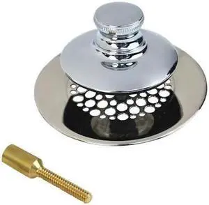 WATCO 4875N-PP-CP-G-51 Bathtub Stopper and Drain,Push Pull,Grid