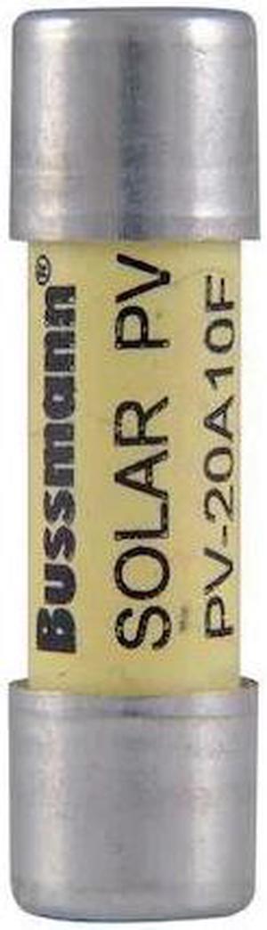 EATON BUSSMANN PV-20A10F Solar Fuse, PV-F Series, 20A, Fast-Acting, Not Rated,