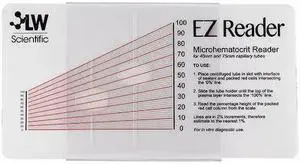 LW Scientific EZ Reader Slider Card for ZIP Combo and other Hematocrit Centrifug