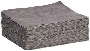 SPILLTECH GPB50H Sorbent Pad, 14 gal, 15 in x 19 in, Universal, Gray,
