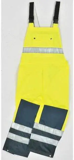 OCCUNOMIX LUX-TENBIB-Y4X Breathable Bib Pants,Hi-Vis Yellow,4X