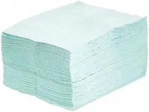 SPILLTECH GNPF100H Sorbent Pad, 26 gal, 15 in x 19 in, Universal, Green, 100 PK
