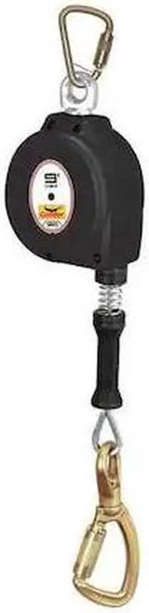 CONDOR G83709SB7 Self Retracting Lifeline, 9 ft., 310 lb. Weight Capacity, Black