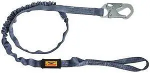 CONDOR 45J286 Shock Absorbing Lanyard, 6 ft., 310 lb. Weight Capacity, Blue