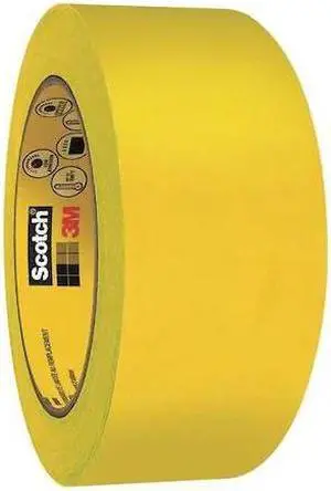 3M 2460 Painter's Tape, 2 in W x 60 yd L, 3.3 mil Thick, Yellow, Rubber
