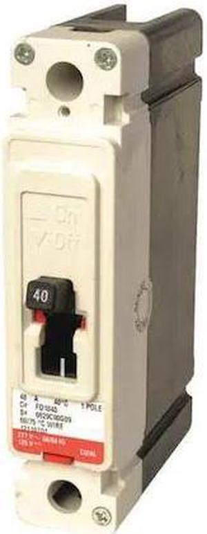 EATON FD1030 Molded Case Circuit Breaker, FD Series, 30A, 1 Pole, 347V AC, 35kA