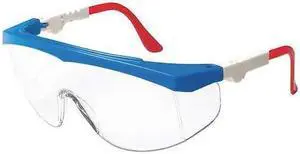 CONDOR 4VCD2 Spirit, Safety Glasses Anti-Fog, Clear Lens, Blue Frame, Half-Frame