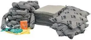 BRADY SC-CABINET-UF Spill Kit Refill, 37 gal Volume Absorbed per Kit, Bag, Gray
