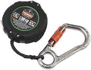 ERGODYNE 3010 Retractable Lanyard, 4 ft., 5 lb. Weight Capacity, Black